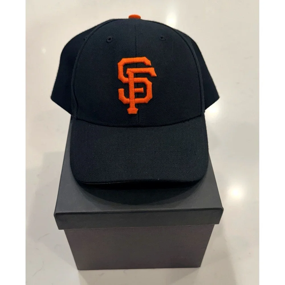 47 Brand San Francisco Giants Major League Baseball Cap Hat Black Orange OSFM